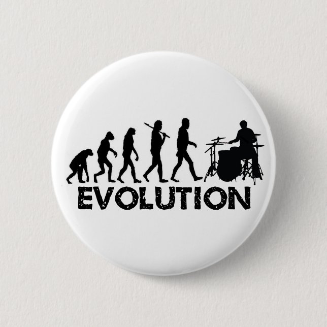 Evolution of a Drummer 6 Cm Round Badge (Front)