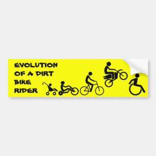 Evolution Of A Rider Dirt Bike Motocross Bumper St Sticker