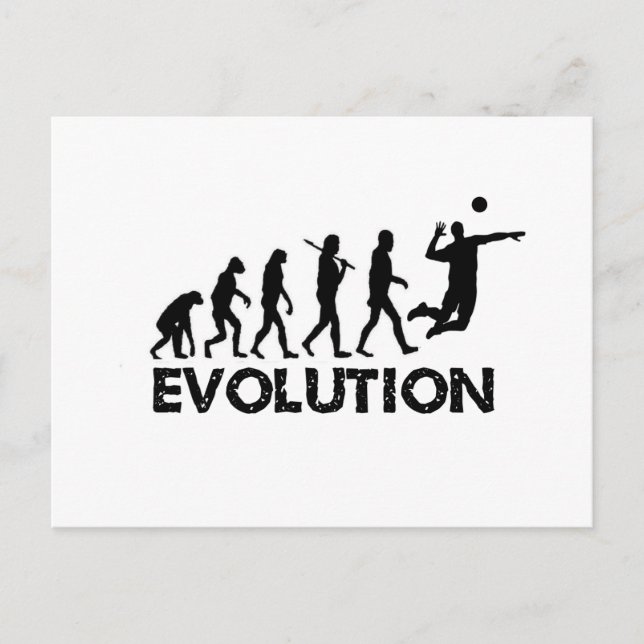 Evolution of a Volleyball Player Postcard (Front)