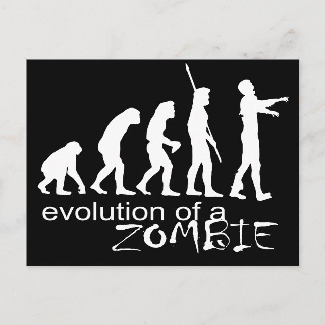 evolution of a zombie postcard (Front)