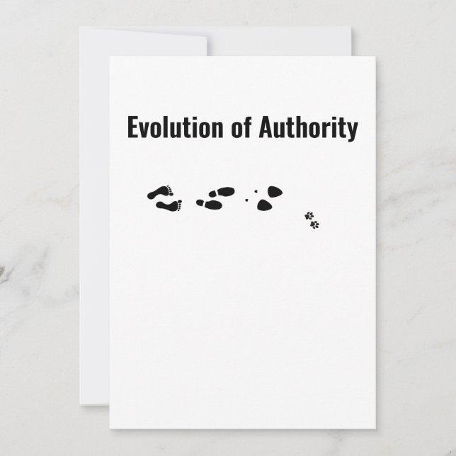 Evolution of Authority with Cats Dogs Invitation (Front)