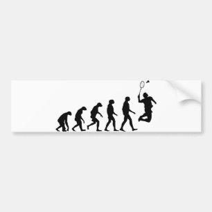 Evolution of Badminton Bumper Sticker
