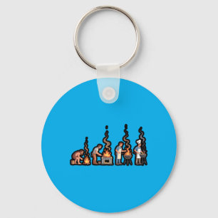 Evolution Of Bbq Grillmaster Design Key Ring