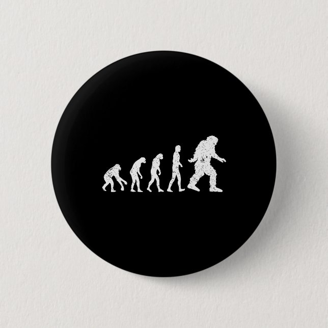Evolution Of Bigfoot. Mens Cool Outdoor Adventure  6 Cm Round Badge (Front)