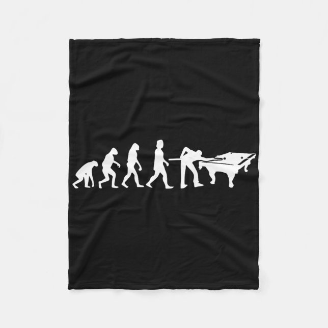 Evolution Of Billiards &amp; Snooker - Funny Pool  Fleece Blanket (Front)