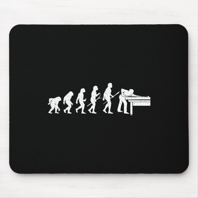 Evolution Of Billiards Game - Pool Player Sports L Mouse Pad (Front)