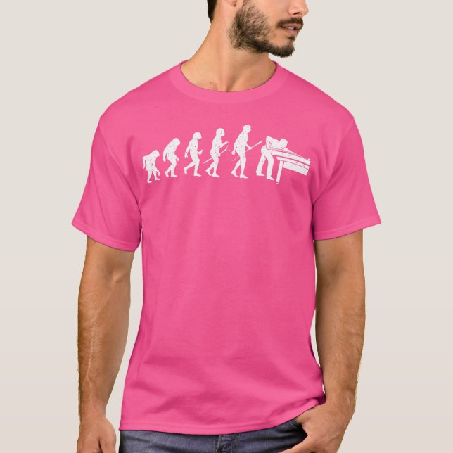Evolution Of Billiards Game Pool Player Sports Lov T-Shirt (Front)