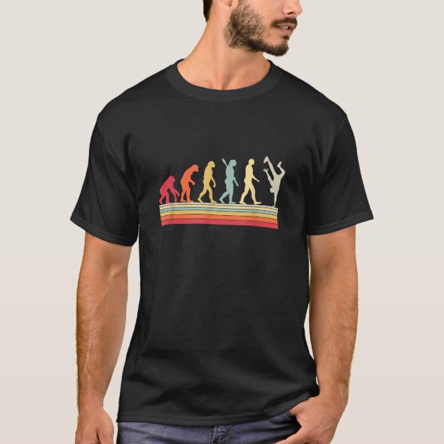 Evolution of Breakdancing B Boy Dance Breakdance D T-Shirt (Front)