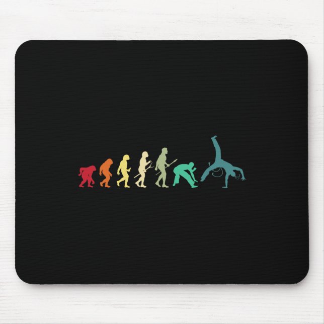 Evolution Of Capoeira - Brazilian Martial Arts Kic Mouse Pad (Front)