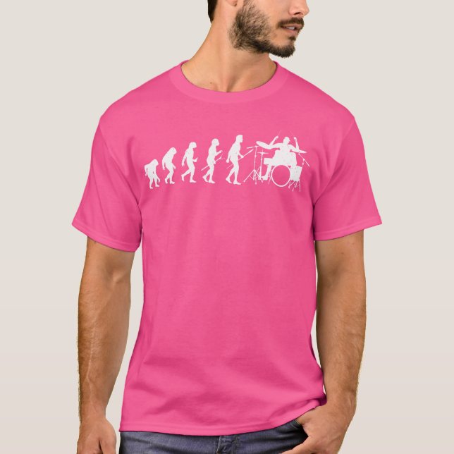 Evolution Of Drummer - Percussionist Band Drumming T-Shirt (Front)