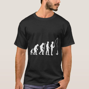 Evolution of Fishing Born to go fishing Forced to T-Shirt