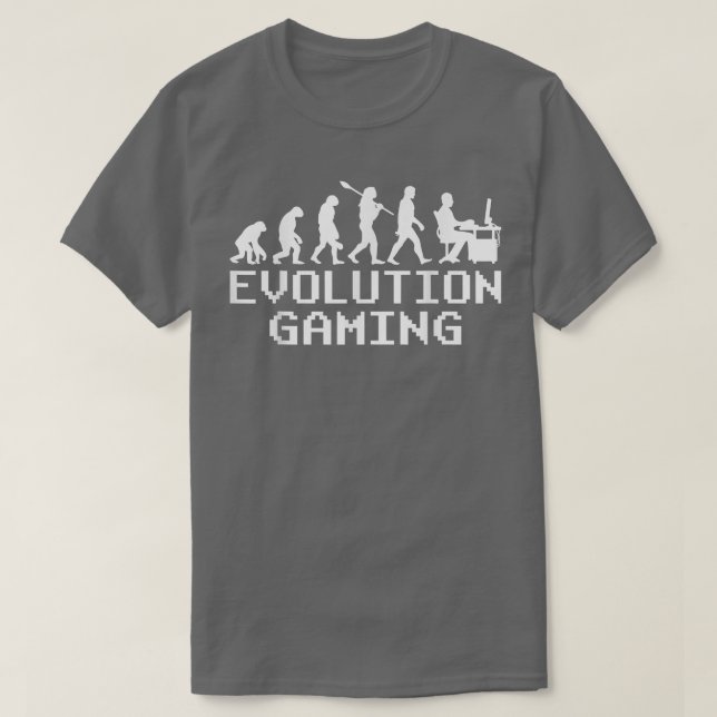 Evolution Of Gaming Funny Video Game Gamer Nerd  T-Shirt (Design Front)