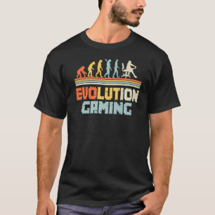Evolution Of Gaming Video Games Player From Primat T-Shirt