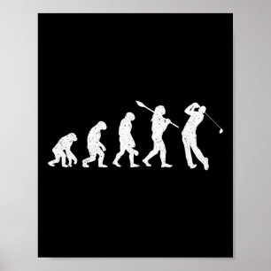 Evolution Of Golfer - Dad Grandpa Golfing Lover Go Poster