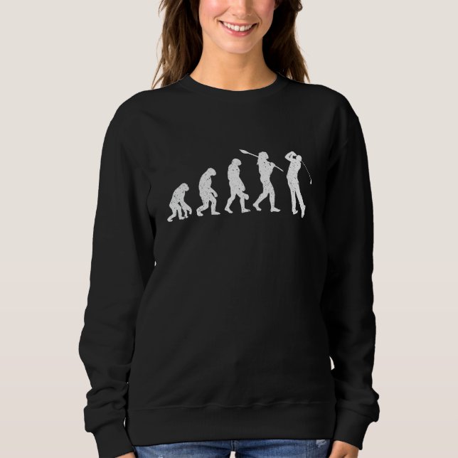 Evolution Of Golfer - Dad Grandpa Golfing Lover Go Sweatshirt (Front)