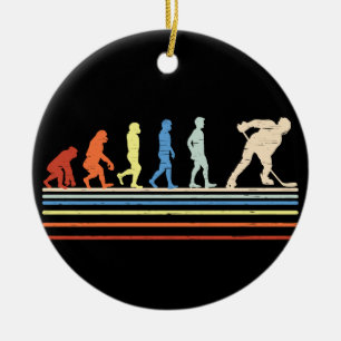 Evolution of Hockey Ceramic Tree Decoration