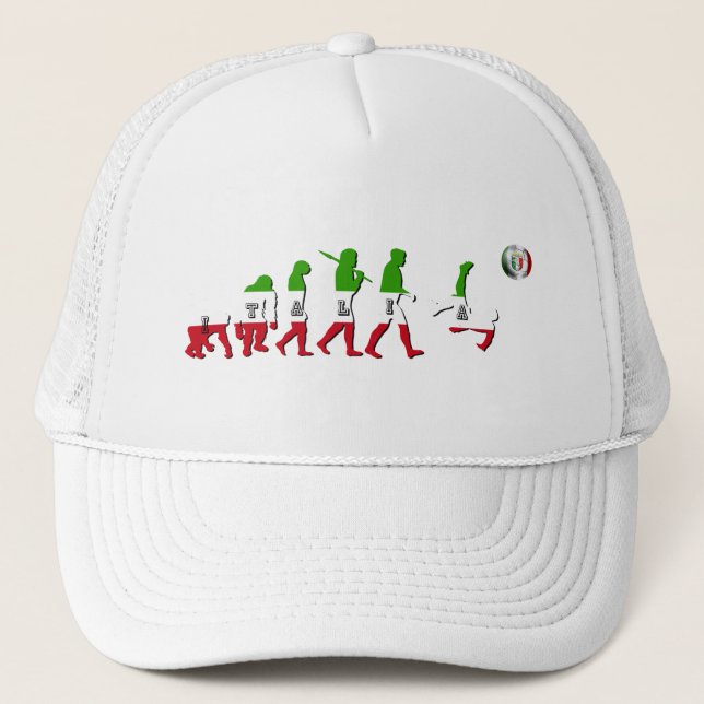 Evolution of Italian Football Italia Calcio gifts Trucker Hat (Front)