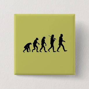 Evolution of Man 15 Cm Square Badge