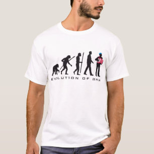 evolution of man accordion player sailor T-Shirt