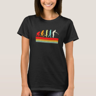 Evolution of Man Bocce Retro Vintage Style  Bocce  T-Shirt