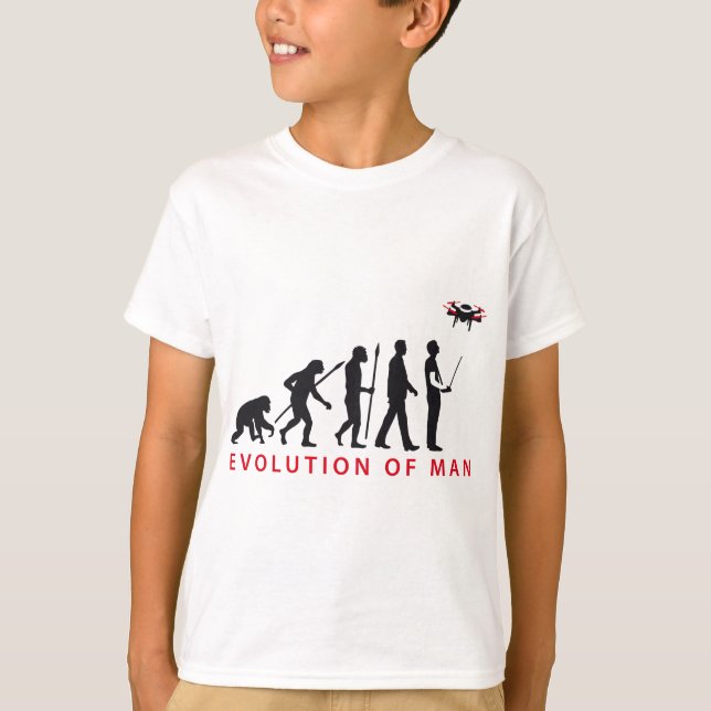 evolution of man controlling T-Shirt (Front)