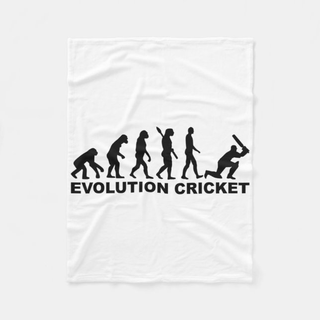 Evolution Of Man Cricket Shirt  Fleece Blanket (Front)