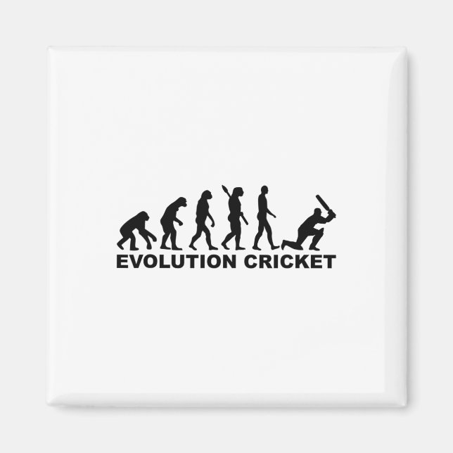 Evolution Of Man Cricket Shirt  Magnet (Front)