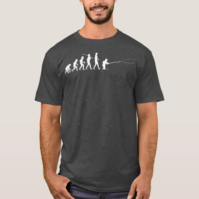 Evolution of Man Fly Fishing T-Shirt (Front)