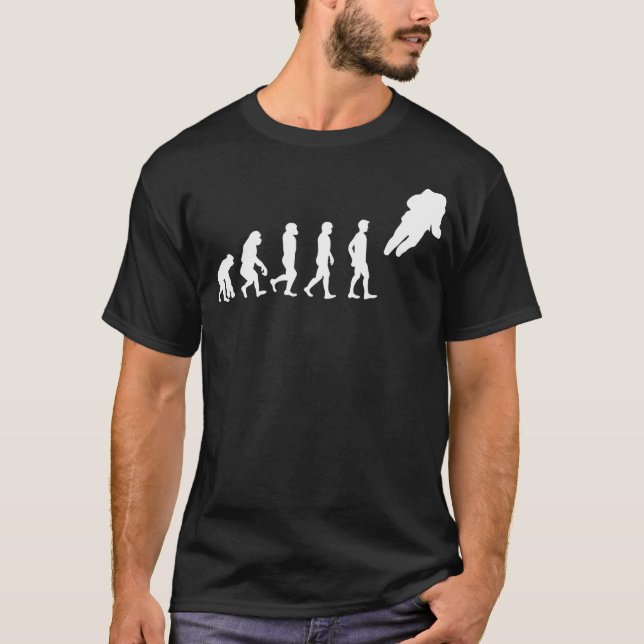 Evolution Of Man Kind To Astronaut T-Shirt (Front)