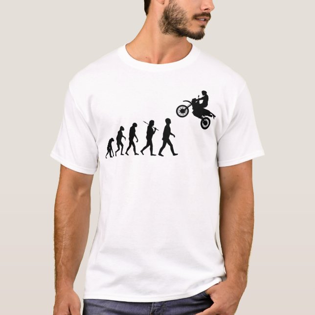 Evolution of Man Motocross Jump T-Shirt (Front)