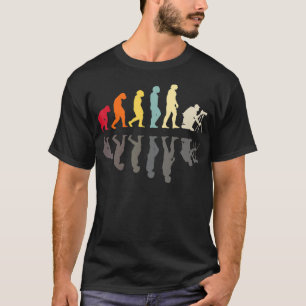 Evolution of man Photographer Retro Vintage Photog T-Shirt