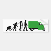 Evolution of man Piaggio Ape mini hauler