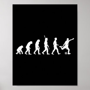 Evolution Of Man - Soccer Lover Soccer Player Poster