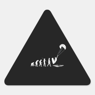 Evolution Of Man To Surfer Funny Surfing Gifts Triangle Sticker