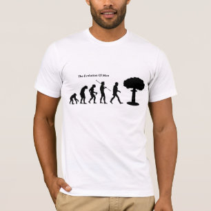 Evolution of Man (White) Sattrical T-Shirt