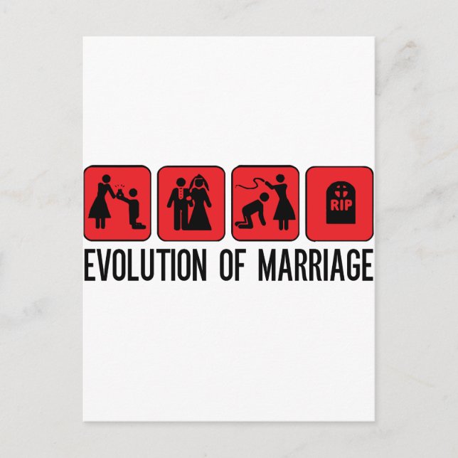 Evolution of Marriage Postcard (Front)