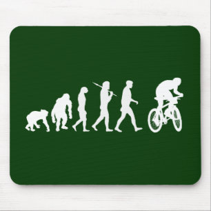 Evolution of mountain biking mountain bikers mouse pad