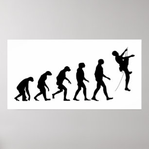 Evolution of Mountain Climbing Poster