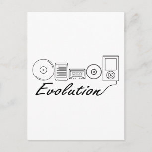 Evolution of Music Postcard