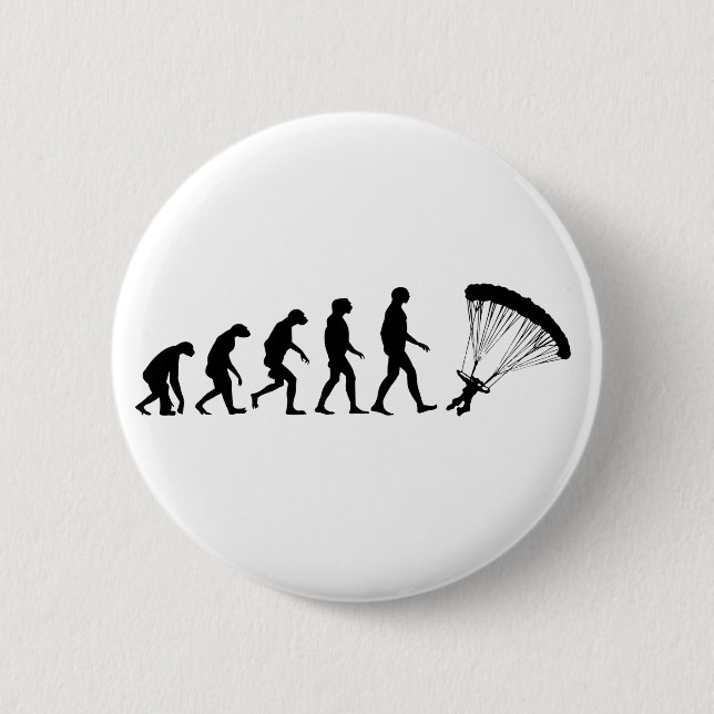 Evolution of Parachuting 6 Cm Round Badge (Front)