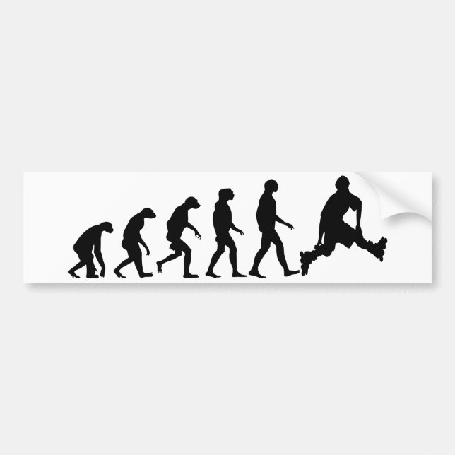Evolution of Rollerblading Bumper Sticker (Front)