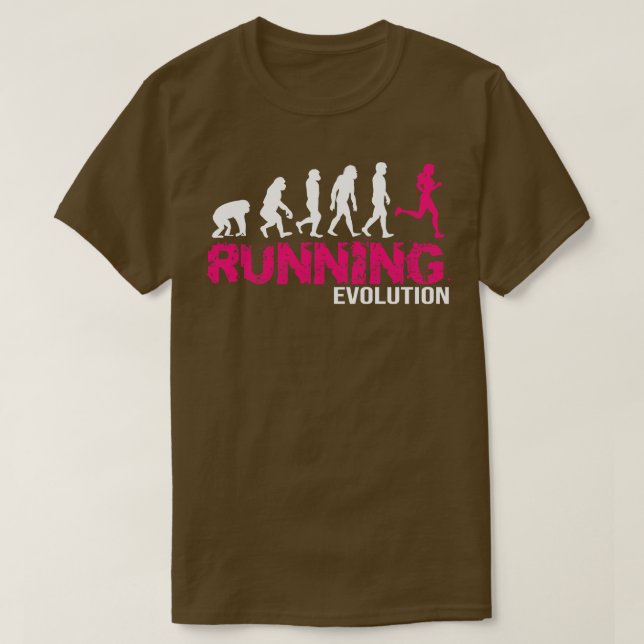 Evolution of Running Girls Runners gift T-Shirt (Design Front)
