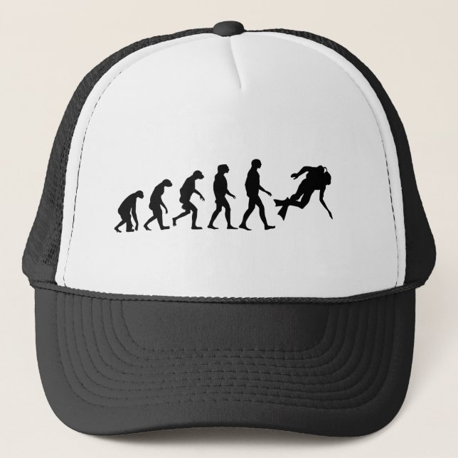 Evolution of Scuba Diving Trucker Hat (Front)
