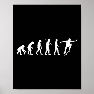 Evolution Of Skateboarder - Skateboarding Gift Shi Poster