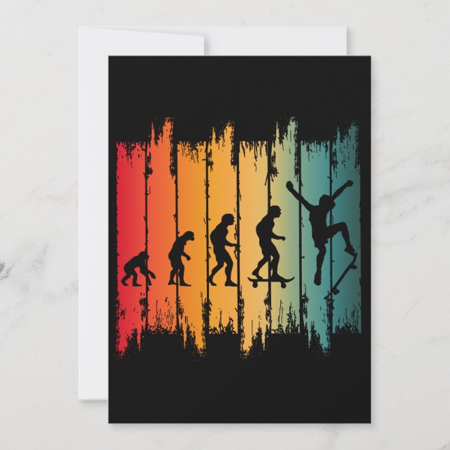 Evolution Of Skateboarding Skater Invitation (Front)