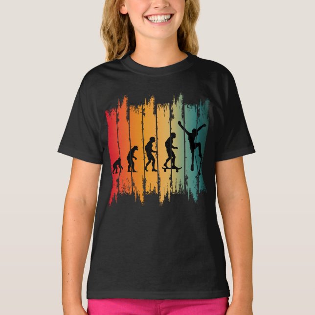 Evolution Of Skateboarding Skater T-Shirt (Front)