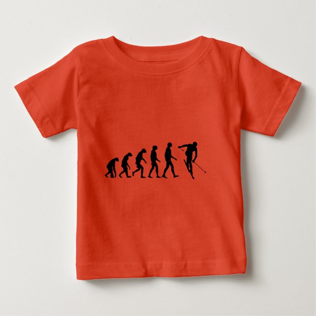 Evolution of Ski Baby T-Shirt (Front)