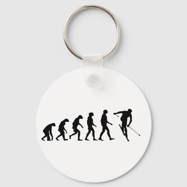 Evolution of Ski Key Ring (Front)