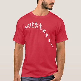 Evolution of Skiing  Evolving Man as a Skier, Ski  T-Shirt