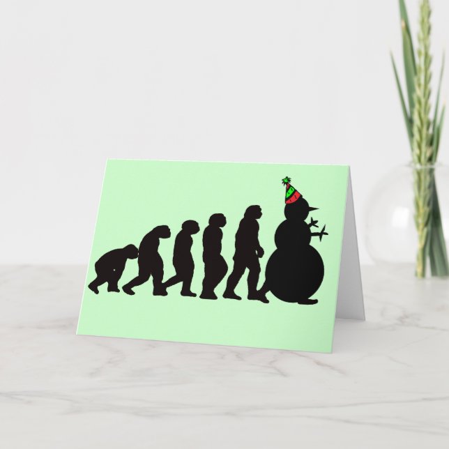 Evolution of Snowman Holiday Card (Front)